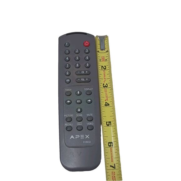 Apex TV Remote Control K12B-C2 Original Vintage Replacement Gray Works! - Picture 8 of 8